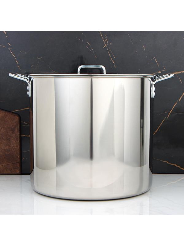 Котёл «Общепит», 40 л, d=40 см, h=35 см, металлическая крышка, клёпаные ручки