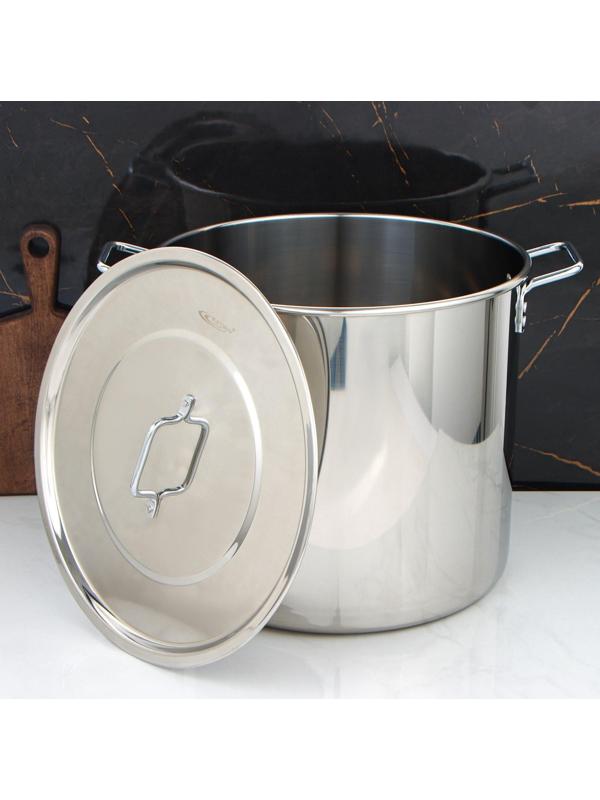 Котёл «Общепит», 40 л, d=40 см, h=35 см, металлическая крышка, клёпаные ручки