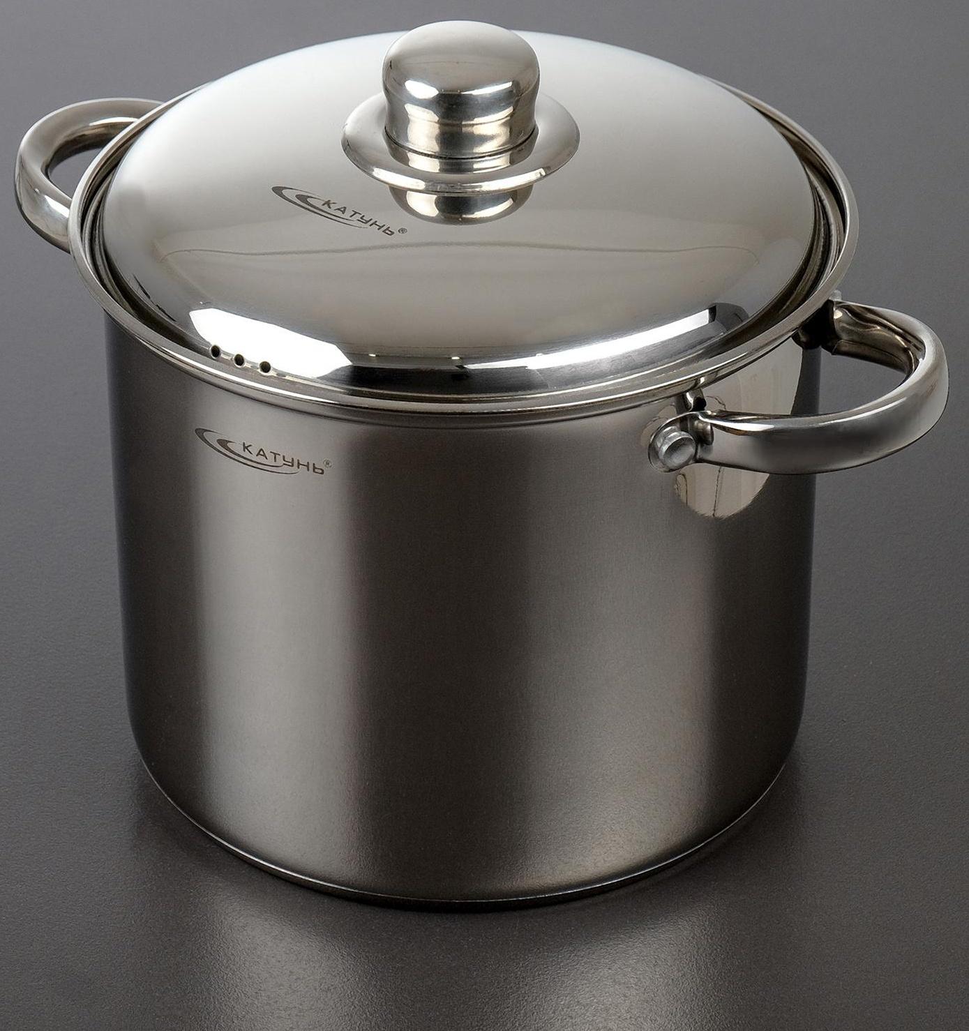 Кастрюля «Гретта», 5,7 л, d=20 см, капсульное дно, металлическая крышка, индукция