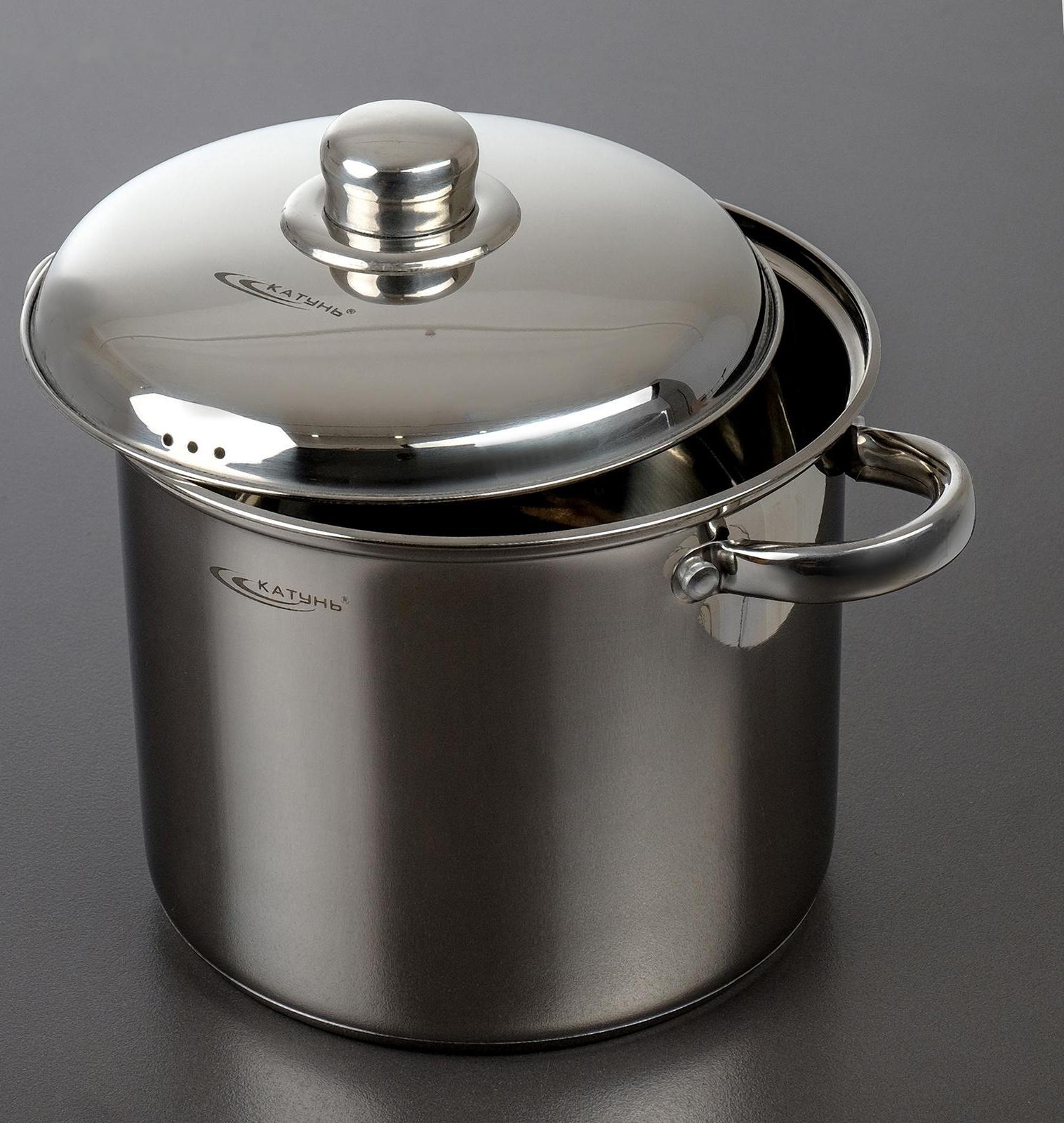 Кастрюля «Гретта», 5,7 л, d=20 см, капсульное дно, металлическая крышка, индукция