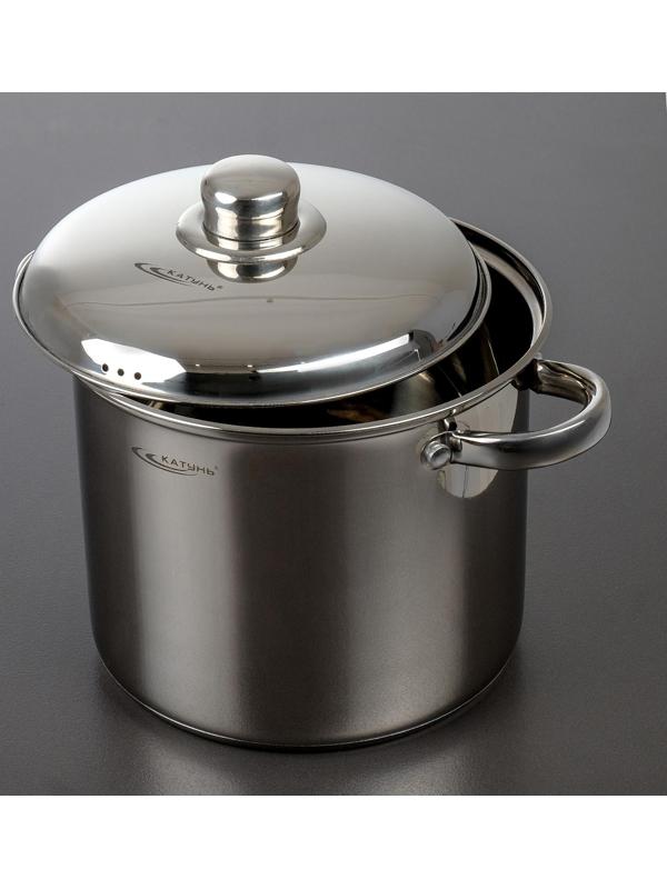 Кастрюля «Гретта», 5,7 л, d=20 см, капсульное дно, металлическая крышка, индукция