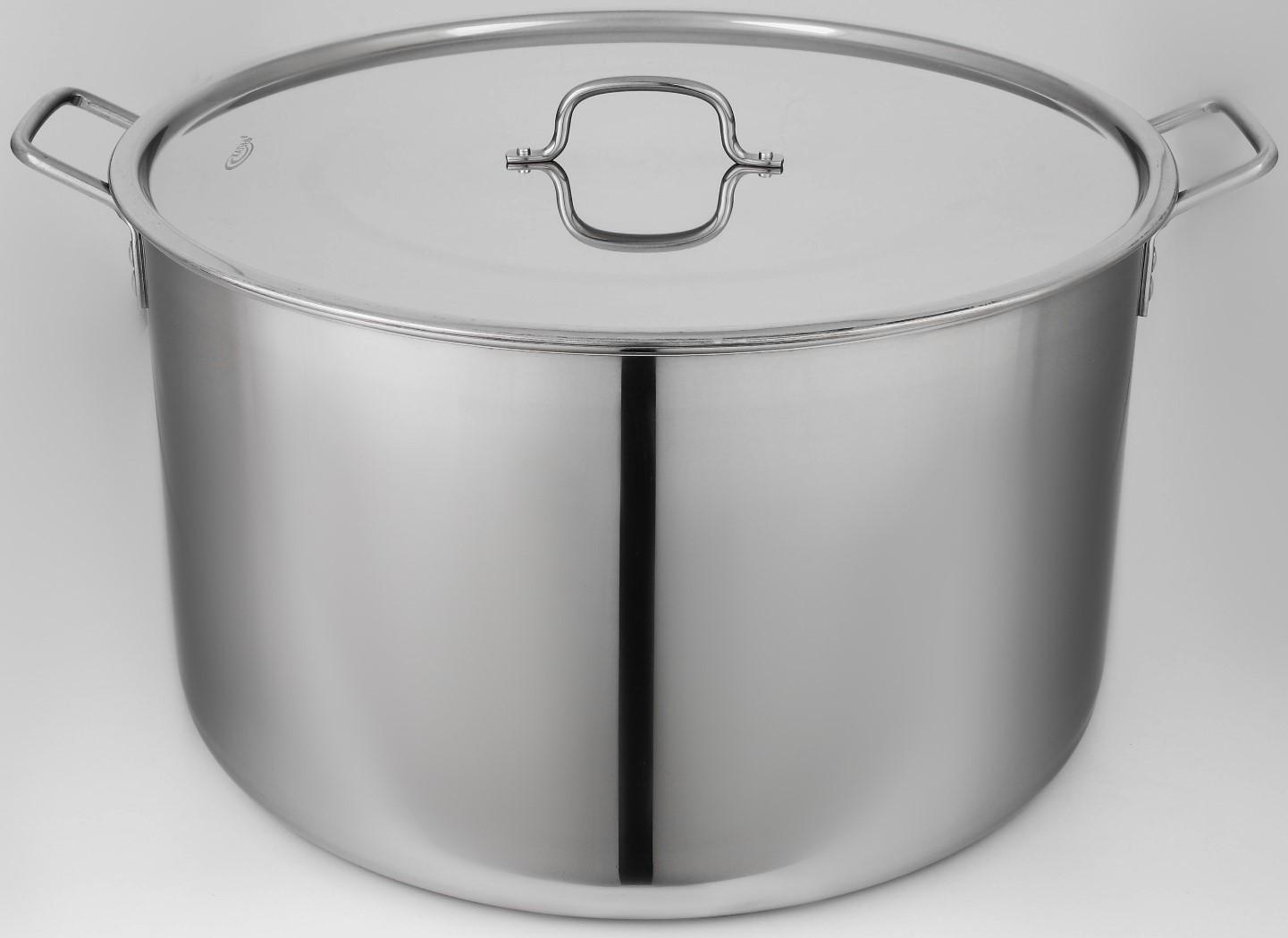 Котёл «Общепит», 50 л, d=50 см, h=26 см, металлическая крышка, клёпаные ручки