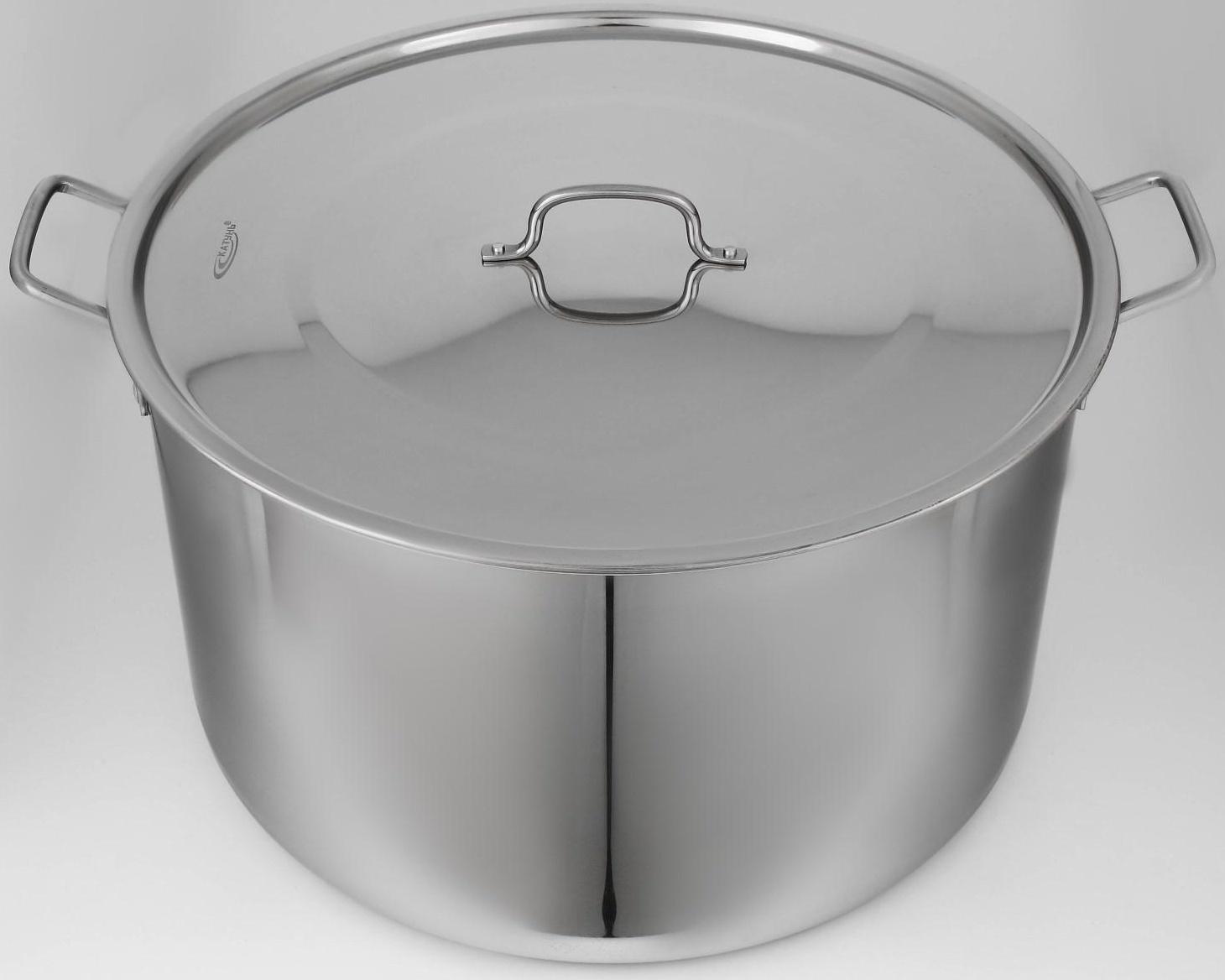 Котёл «Общепит», 50 л, d=50 см, h=26 см, металлическая крышка, клёпаные ручки