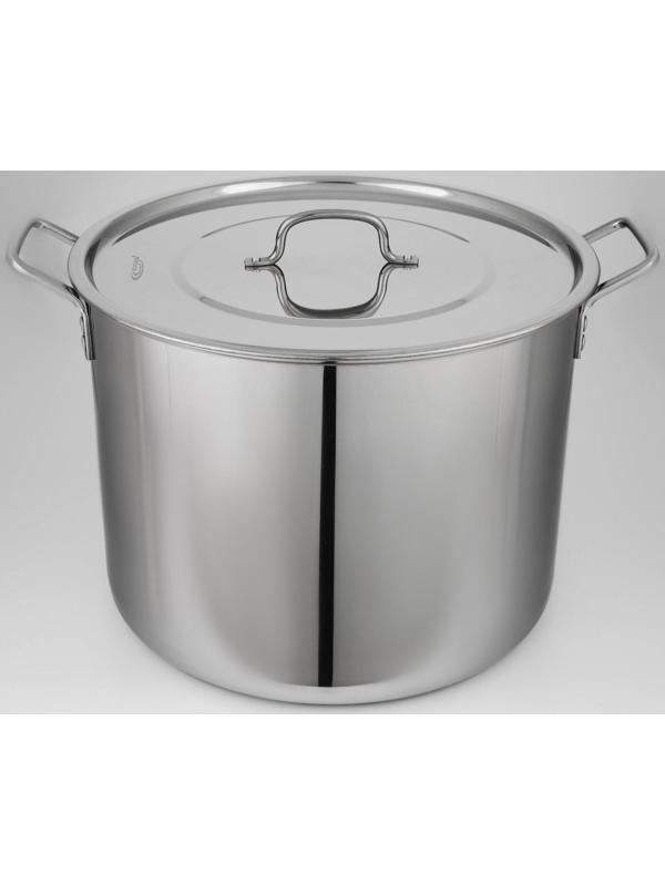 Котел «Общепит», 34 л, d=40 см, h=30 см, металлическая крышка, клёпаные ручки