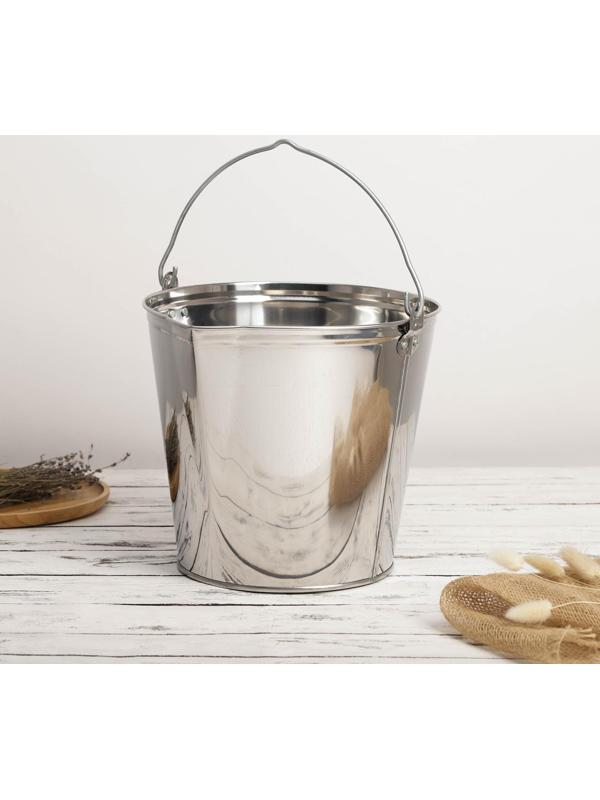 Подойник, 12 л, нержавеющая сталь, ГОСТ