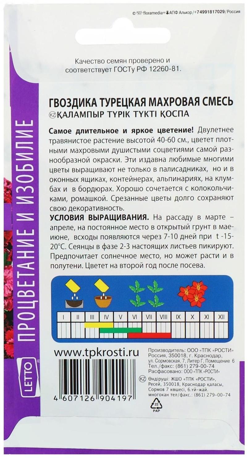 Семена цветов Гвоздика 