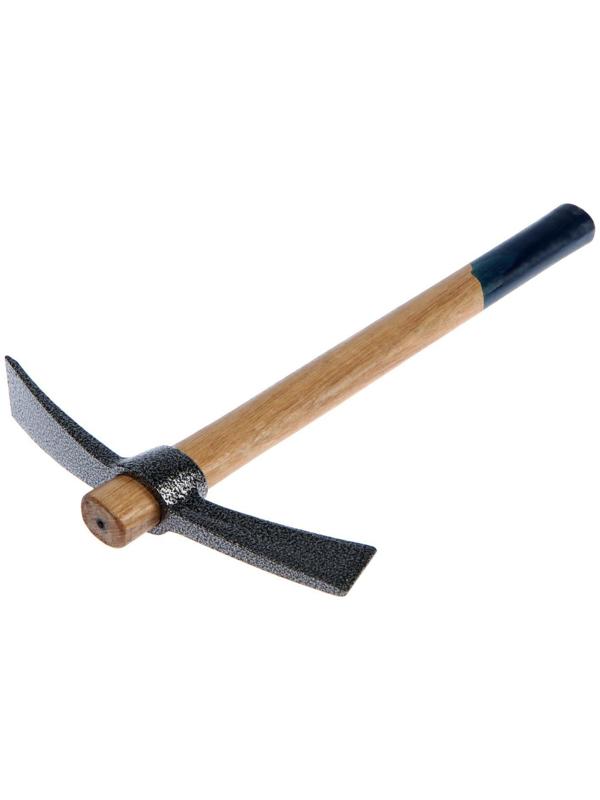 Кирка ТУНДРА, кованая, деревянная рукоятка 380 мм, двухплоскостная, 500 г