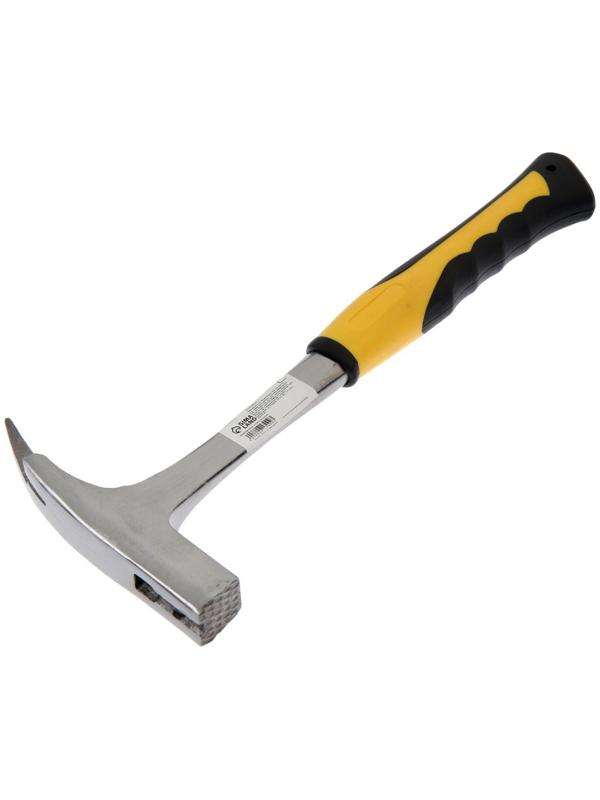 Молоток кровельщика ТУНДРА, цельнокованый, боек с магнитом, 2К рукоятка, 600 г