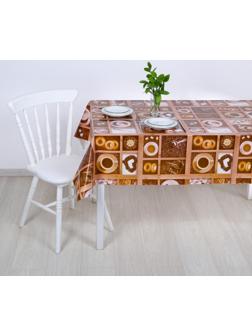 Клеёнка столовая на тканой основе «Кофе», 1,25×25 м