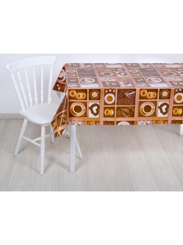 Клеёнка столовая на тканой основе «Кофе», 1,25×25 м