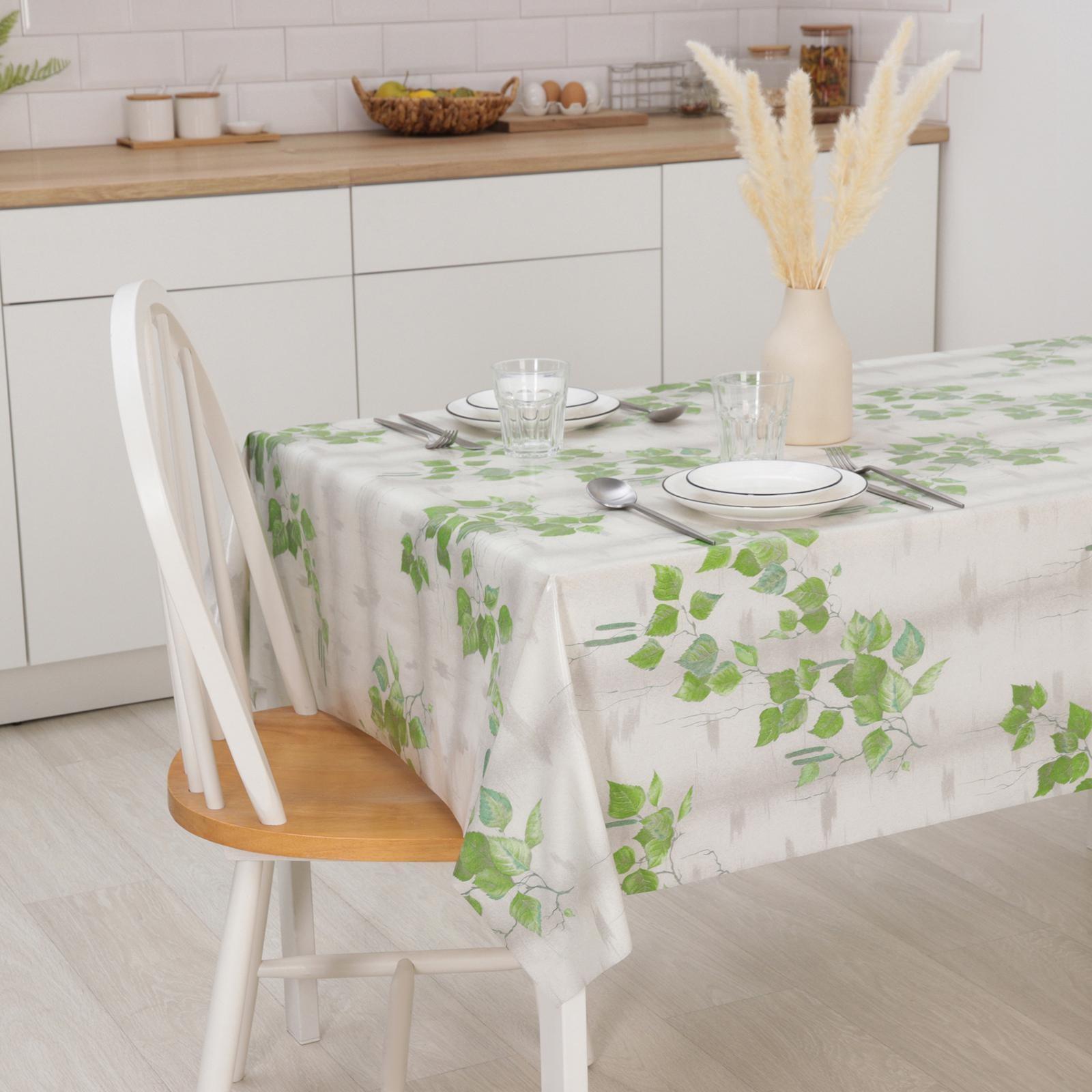 Клеёнка столовая на тканой основе «Берёзка», 1,25×25 м