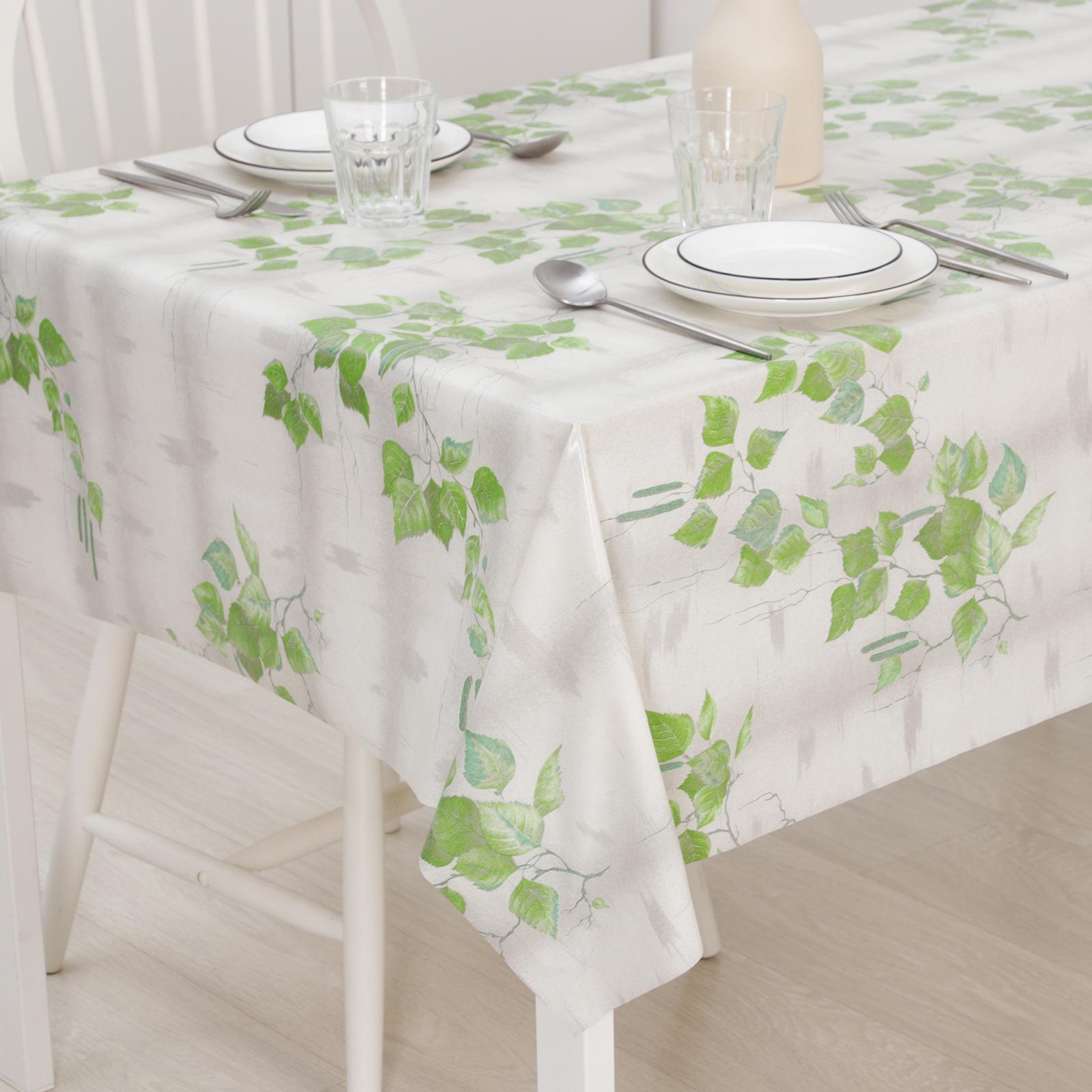 Клеёнка столовая на тканой основе «Берёзка», 1,25×25 м