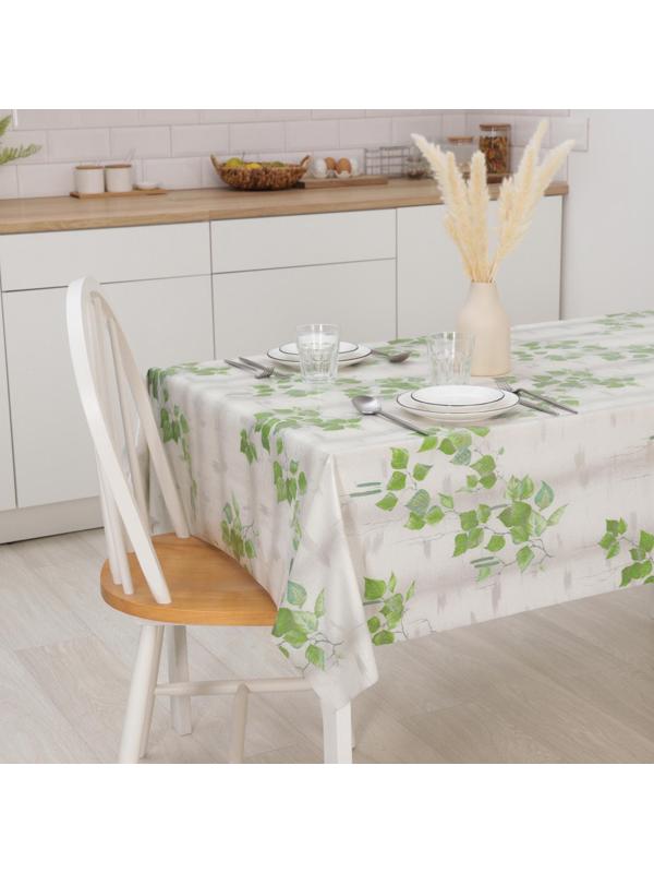 Клеёнка столовая на тканой основе «Берёзка», 1,25×25 м