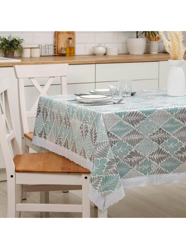 Скатерть на нетканой основе многоразовая с кружевом «Кружево», 130×140 см, цвет МИКС