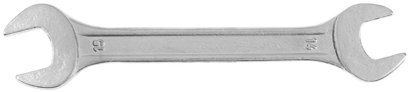 Ключ рожковый ТУНДРА, хромированный, 14 х 15 мм