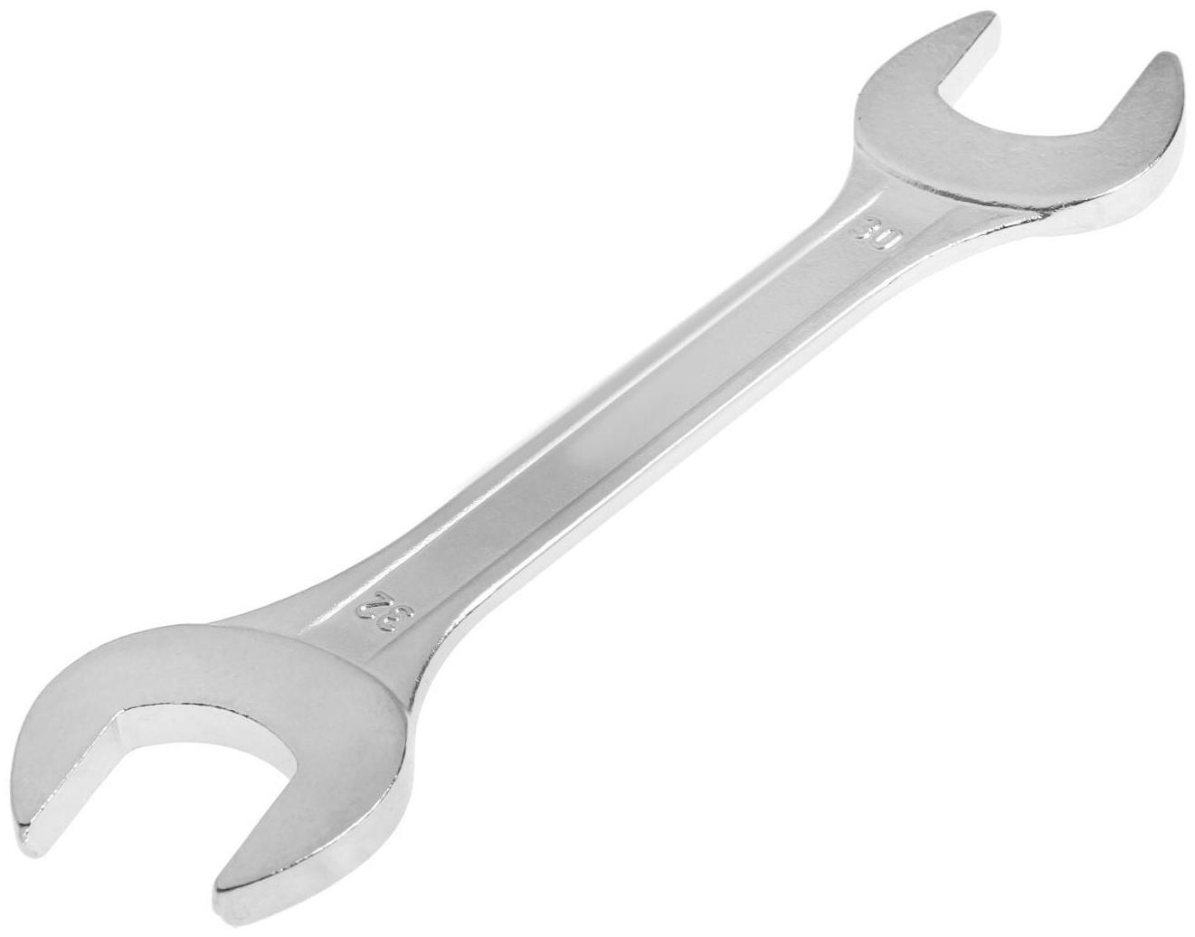 Ключ рожковый ТУНДРА, хромированный, 30 х 32 мм
