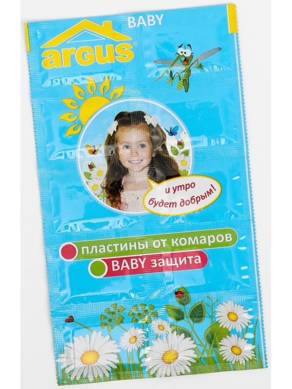 Пластины от комаров Argus baby для детей без запаха по 10 шт