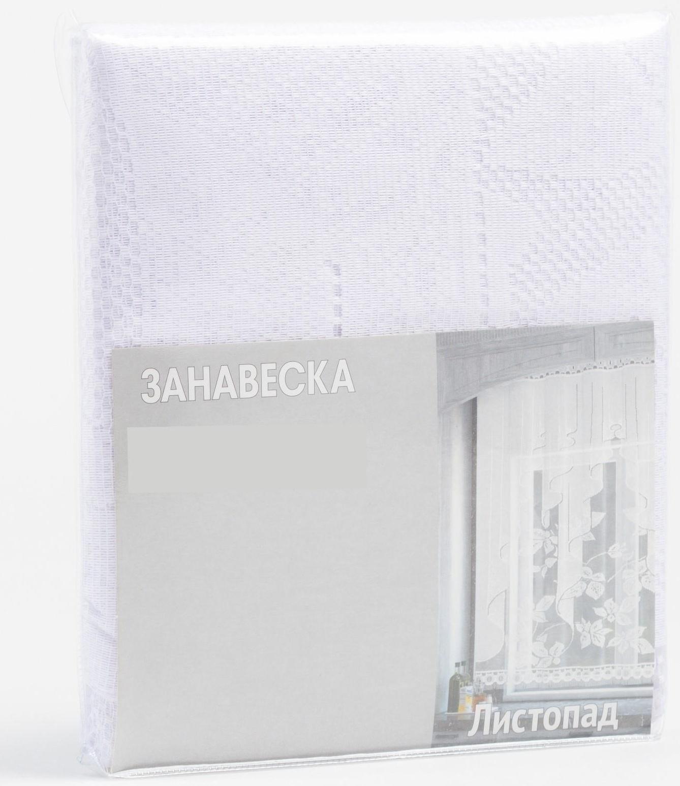 Штора 170х160 см, белый, 100% п/э, без шторной ленты