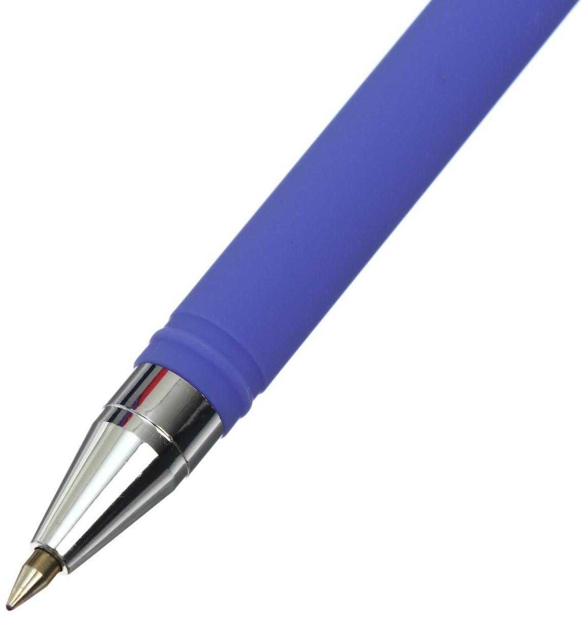 Ручка шариковая SlimWrite. JOY, узел 0.5 мм, синие чернила, матовый корпус Silk Touch, МИКС