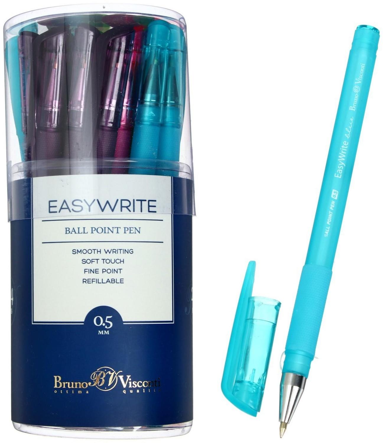 Ручка шариковая EasyWrite Creative, узел 0.5 мм, синие чернила, матовый корпус Silk Touch, МИКС