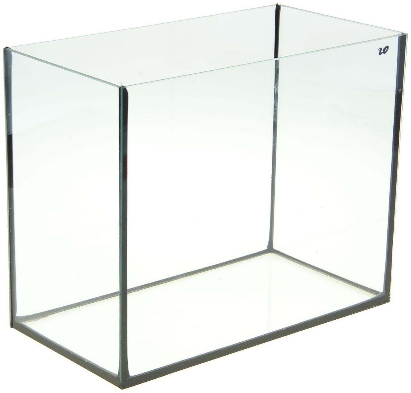 Аквариум прямоугольный без крышки, 20 литров, 36 x 19 x 29 см