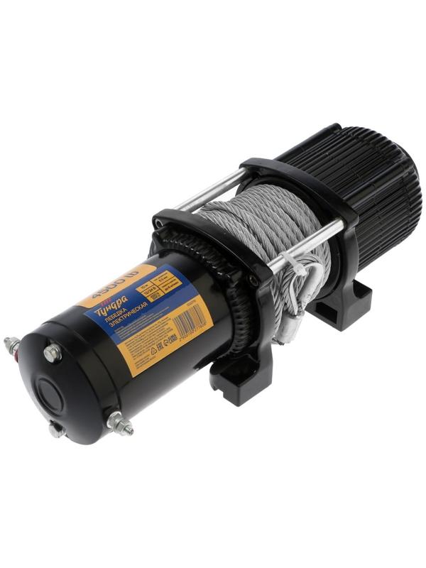 Лебедка электрическая ТУНДРА, 12/24V, 4500 lb (2 т), 2 л.с., до 6 м/мин, 6.5 мм х 10 м