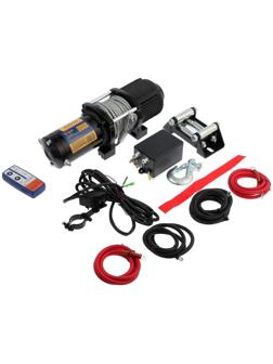 Лебедка электрическая ТУНДРА, 12/24V, 4000 lb (1.8 т), 1.7 л.с., до 6 м/мин, 5.5 мм х 10 м