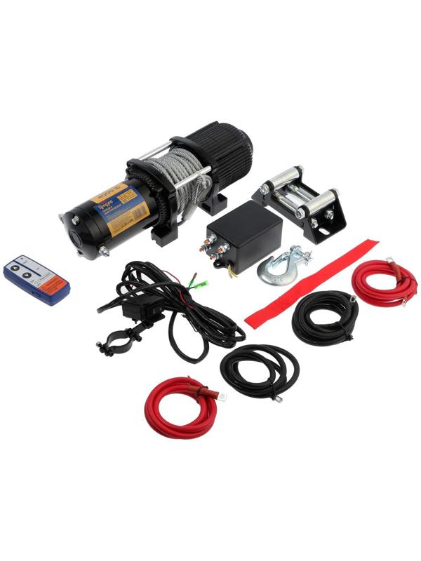 Лебедка электрическая ТУНДРА, 12/24V, 4000 lb (1.8 т), 1.7 л.с., до 6 м/мин, 5.5 мм х 10 м