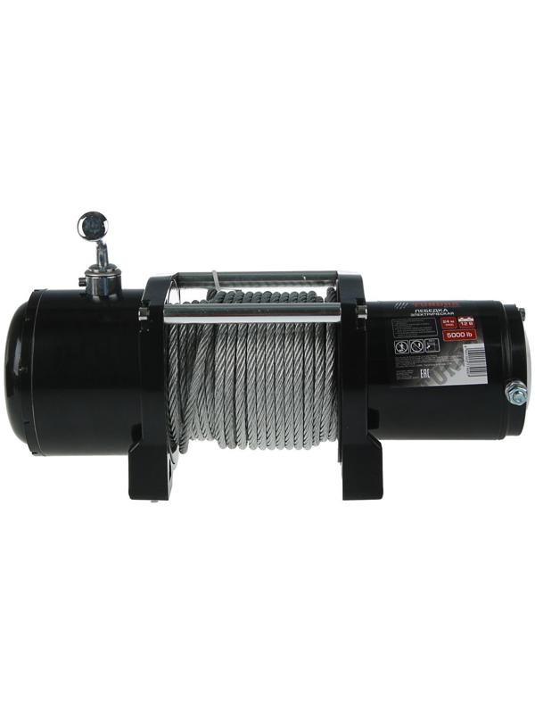 Лебедка электрическая ТУНДРА, 12/24V, 5000 lb (2.3 т), 2.7 л.с., до 8.5 м/мин, 7.2 мм х 24 м