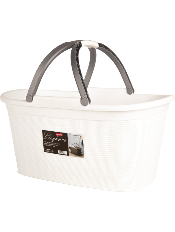 Корзина для глаженого белья «Ротанг», 32 л, 50×31×25 см, цвет белый