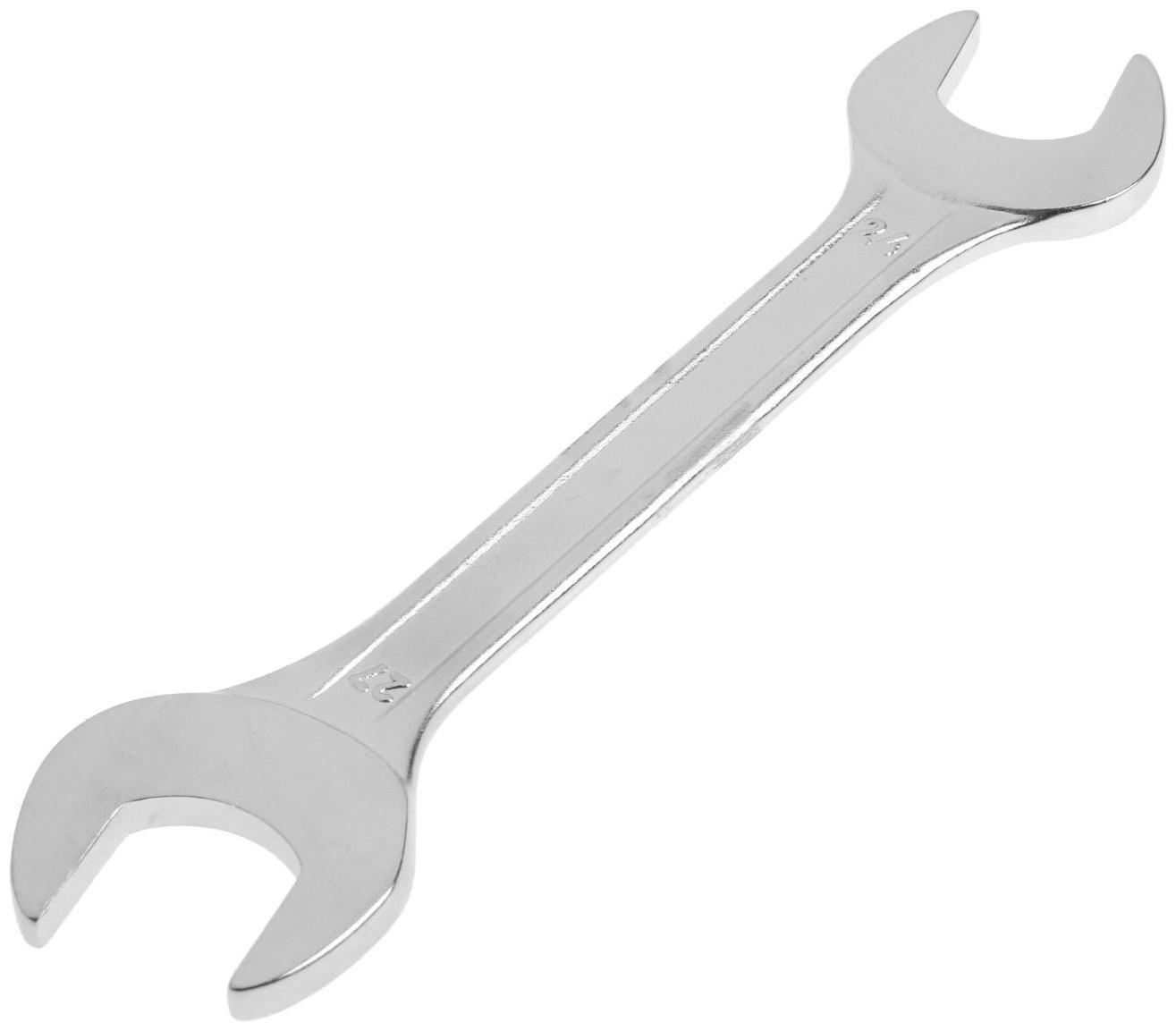 Ключ рожковый ТУНДРА, хромированный, 24 х 27 мм