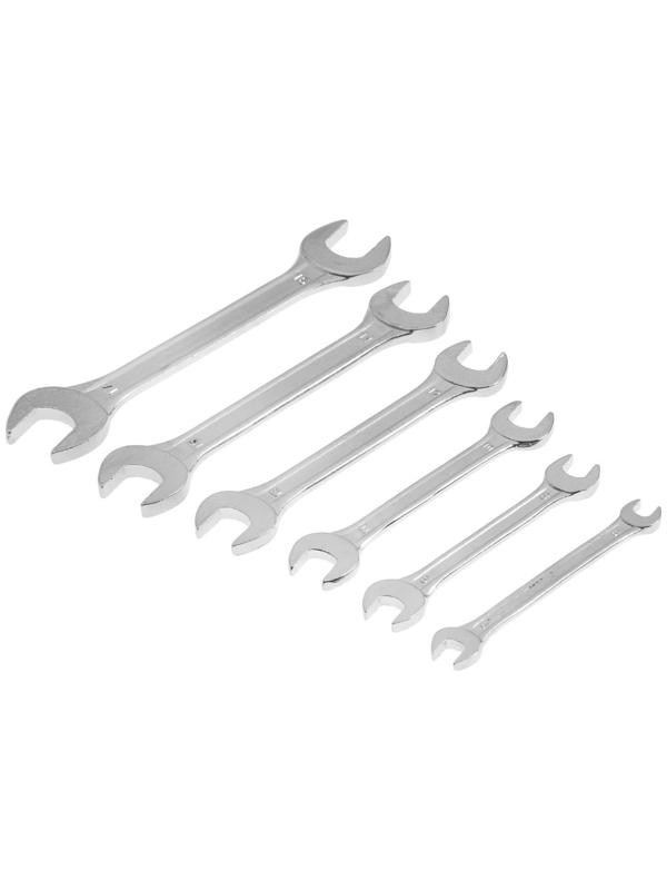 Набор ключей рожковых в холдере ТУНДРА, хромированные, 6 - 17 мм, 6 шт.