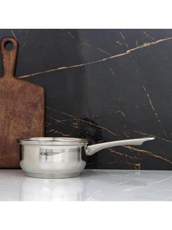 Ковш «Гретта», 1,6 л, d=16 см, капсульное дно, без крышки, металлическая ручка, индукция