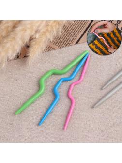 Набор вспомогательных спиц для вязания, d = 3/4/5 мм, 3 шт, цвет МИКС