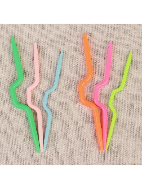 Набор вспомогательных спиц для вязания, d = 3/4/5 мм, 3 шт, цвет МИКС