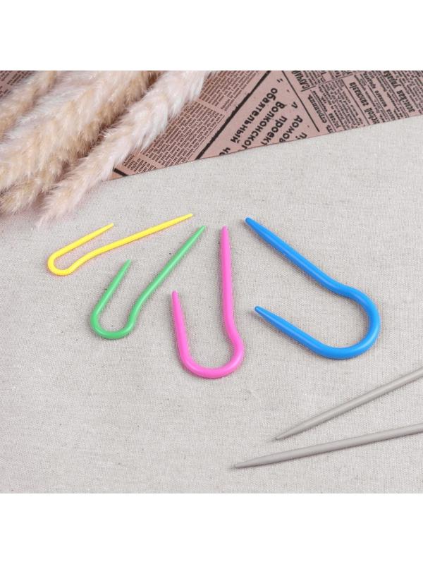 Набор вспомогательных спиц для вязания, d = 3/4/5/6 мм, 4 шт, цвет разноцветный