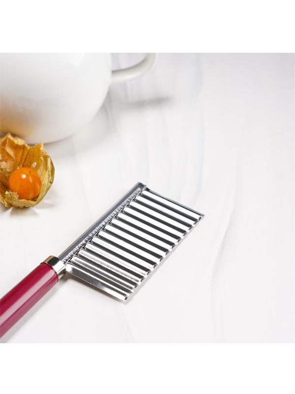 Овощерезка фигурная Доляна «Вкус», 18,5×5,5 см, цвет бордовый