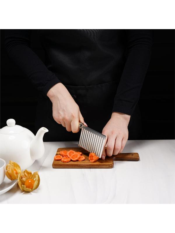 Овощерезка фигурная Доляна «Вкус», 18,5×5,5 см, цвет бордовый