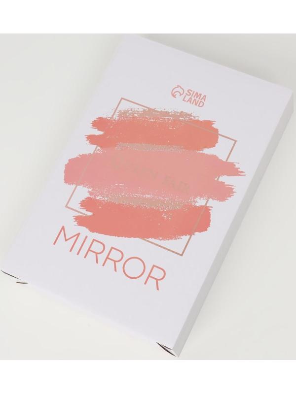 Зеркало на ножке, двустороннее, зеркальная поверхность 13,5 × 16,5 см, цвет МИКС