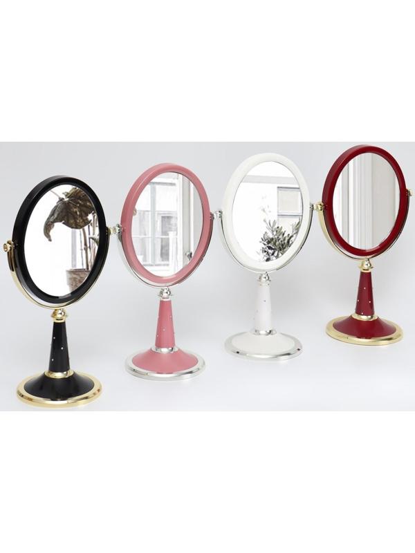 Зеркало на ножке, двустороннее, зеркальная поверхность 13,5 × 16,5 см, цвет МИКС