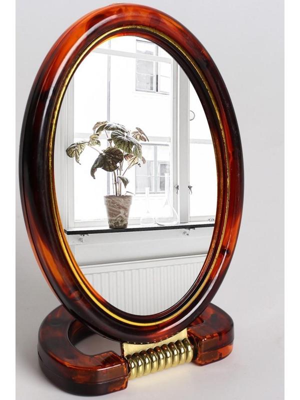 Зеркало складное-подвесное, двустороннее, с увеличением, зеркальная поверхность 6 × 9,3 см, цвет «янтарный»