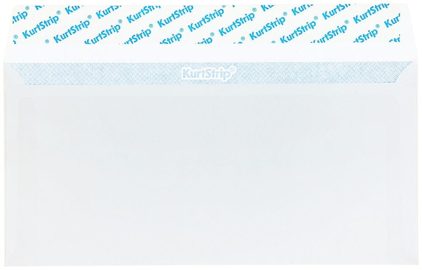 Конверт почтовый Е65 110 х 220 мм, без подсказа, без окна, отрывная лента, внутренняя запечатка, 80 г/м2