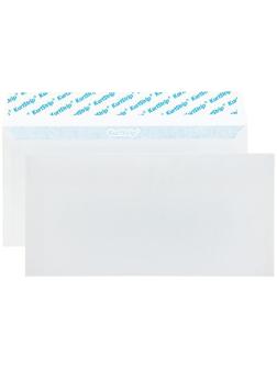 Конверт почтовый Е65 110 х 220 мм, без подсказа, без окна, отрывная лента, внутренняя запечатка, 80 г/м2