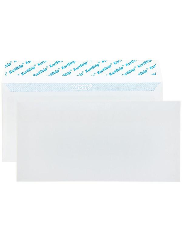 Конверт почтовый Е65 110 х 220 мм, без подсказа, без окна, отрывная лента, внутренняя запечатка, 80 г/м2