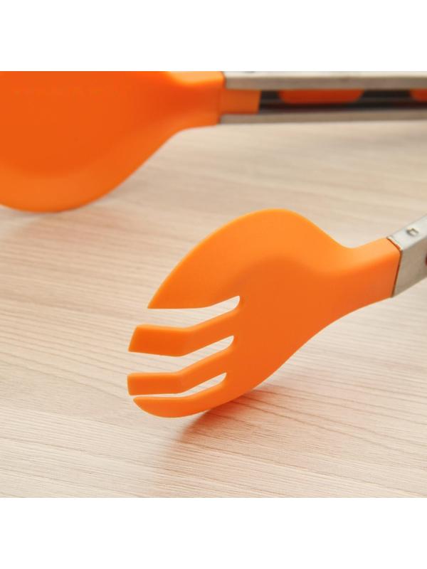 Щипцы для салата Доляна «Палитра», 23 см, цвет МИКС