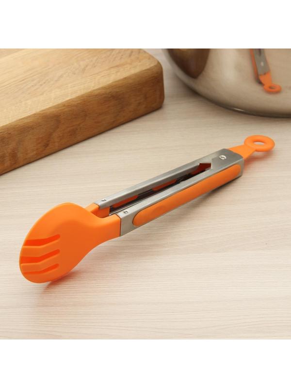 Щипцы для салата Доляна «Палитра», 23 см, цвет МИКС