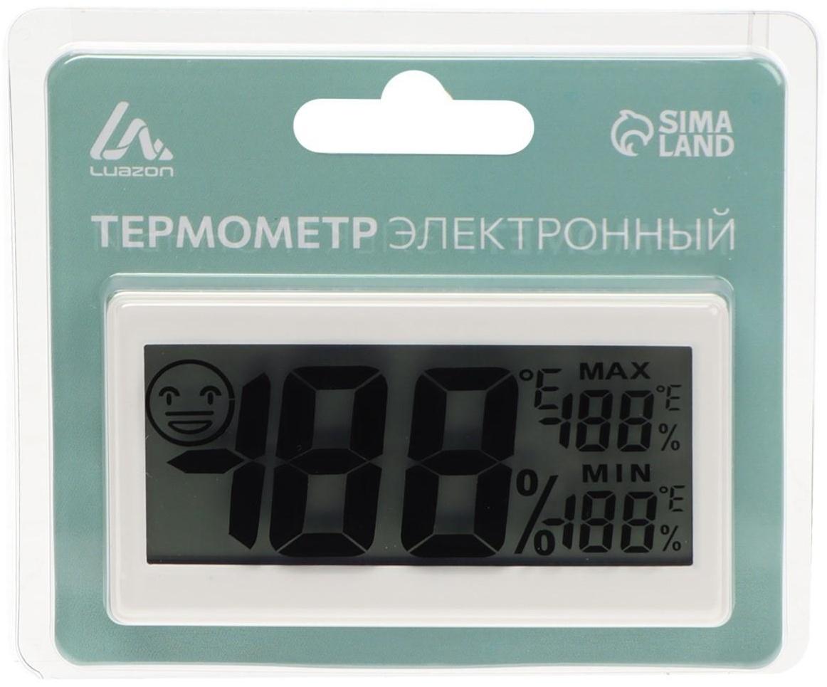 Термометр Luazon LTR-11, электронный, с гигрометром, белый