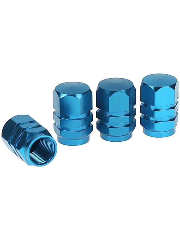 Колпачок на вентиль TORSO, сине-голубой, набор 4 шт