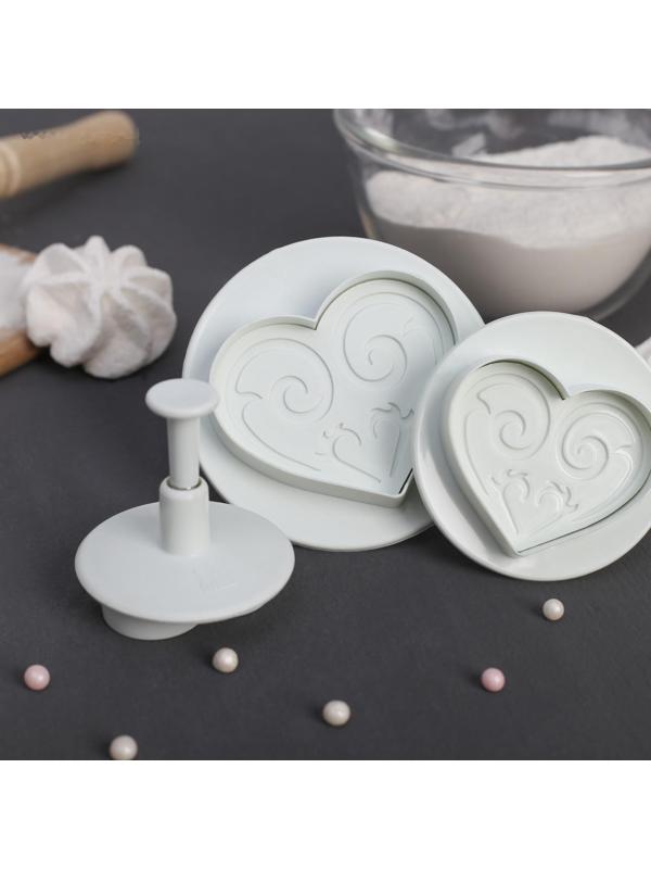 Набор плунжеров кондитерских Доляна «Сердце», 4 шт