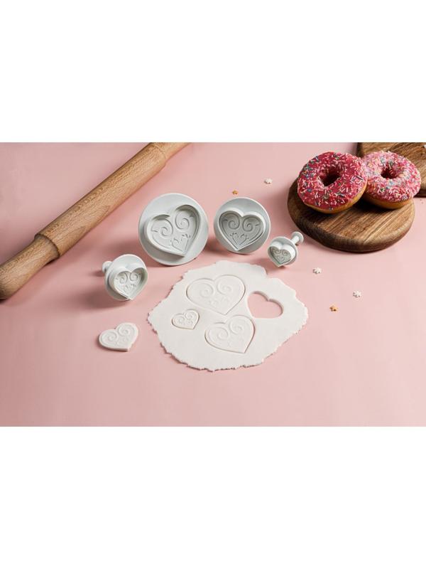 Набор плунжеров кондитерских Доляна «Сердце», 4 шт